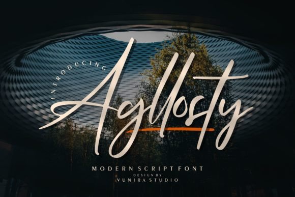 Agllosty: A Script Font That Elevates Your Brand’s Visual Story