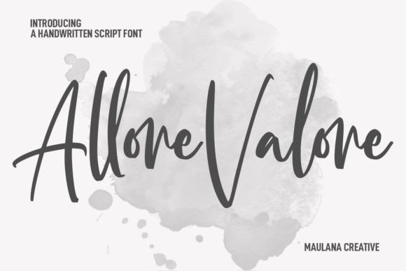 Allore Valore: A Fancy Script Font