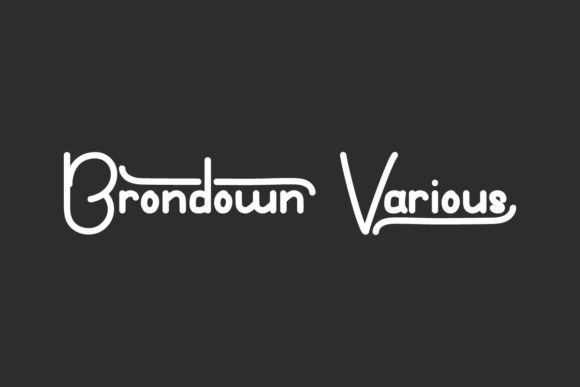 Brondown Various: A Script Font for Creative Web Design