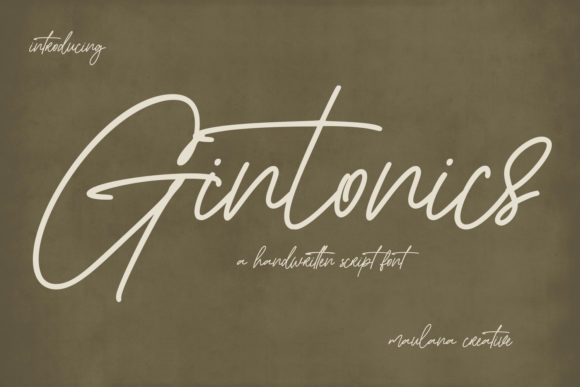 Gintonics: A Stylish Script Font