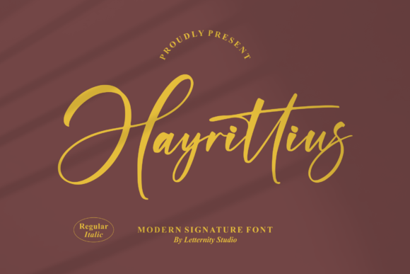 Hayrittius: A Stylish Script Font for Marketers