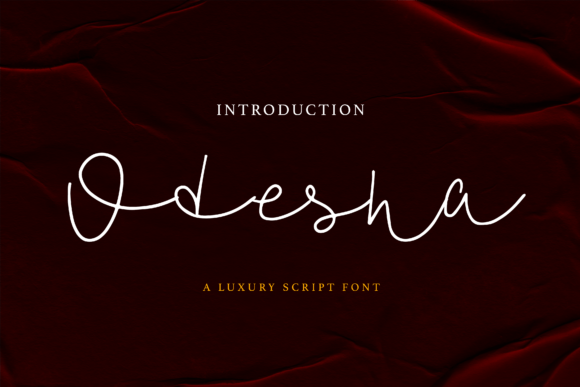 Odesha: A Script Font with Subtle Elegance