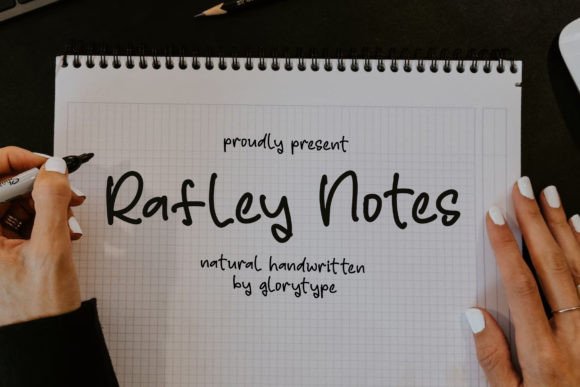 Rafley Notes: A Handwritten Typeface for Creative Makers